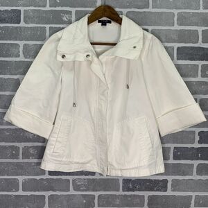 CHAPS 100% cotton white light jacket size small